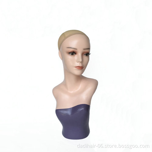 Realistic Mannequin Head Bust Plastic Female Mannequin Head With Shoulders for Display wig and scarf
